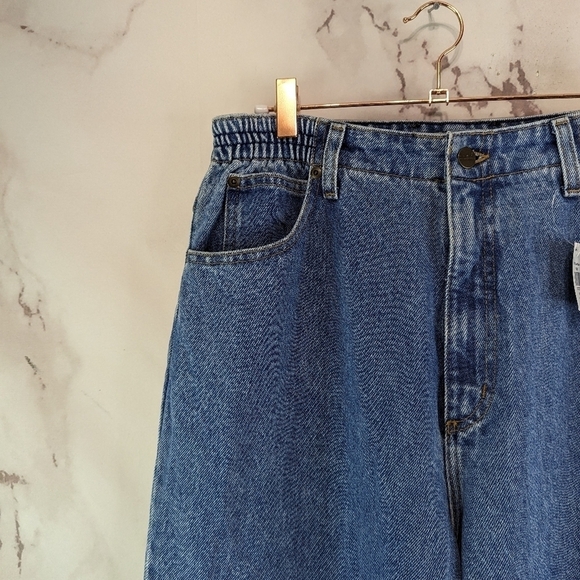 LL Bean Jeans Women 14 31x32 Ultra High Rise Comfort Waist Pull On Double L Mom - Picture 3 of 13